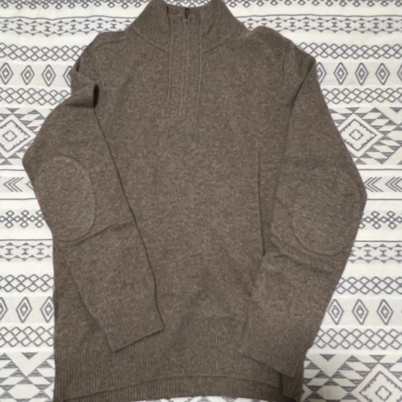 J. Crew Other - J.Crew 1/4 Zip Wool-Blend Sweater - Warm Gray